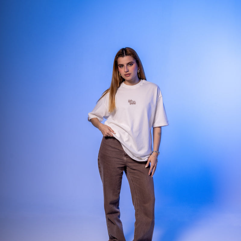 Camiseta "HE LEFT" Off-White