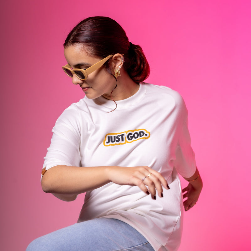 Camiseta "JUST GOD" Off-White