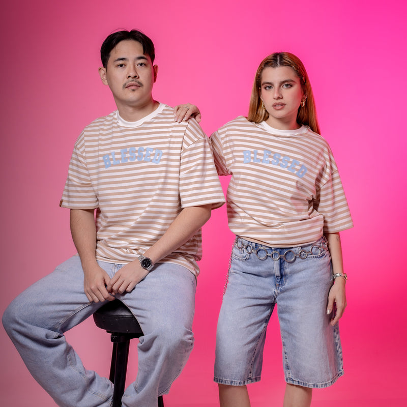 Camiseta "BLESSSED" Bege