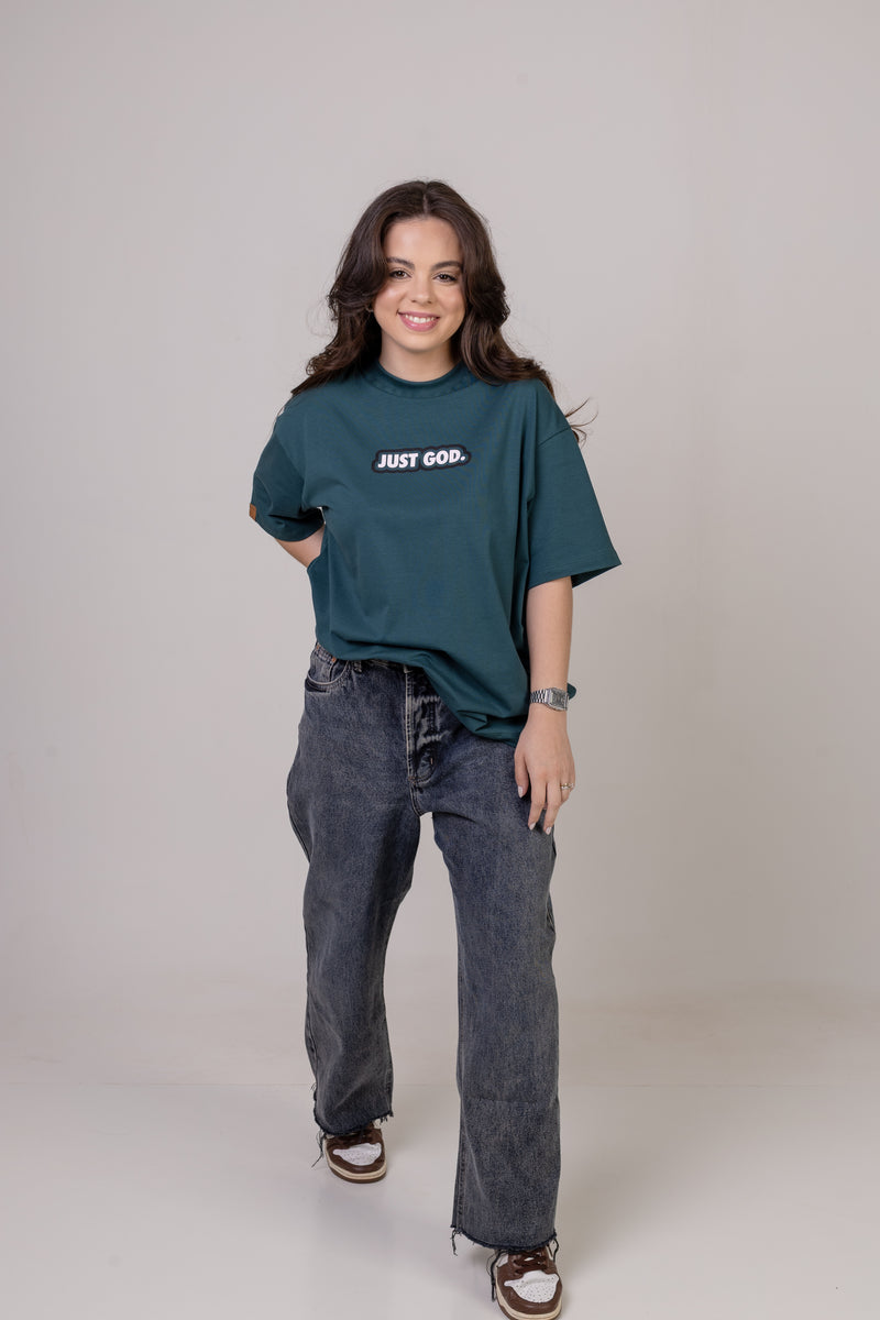 Camiseta "JUST GOD" Verde