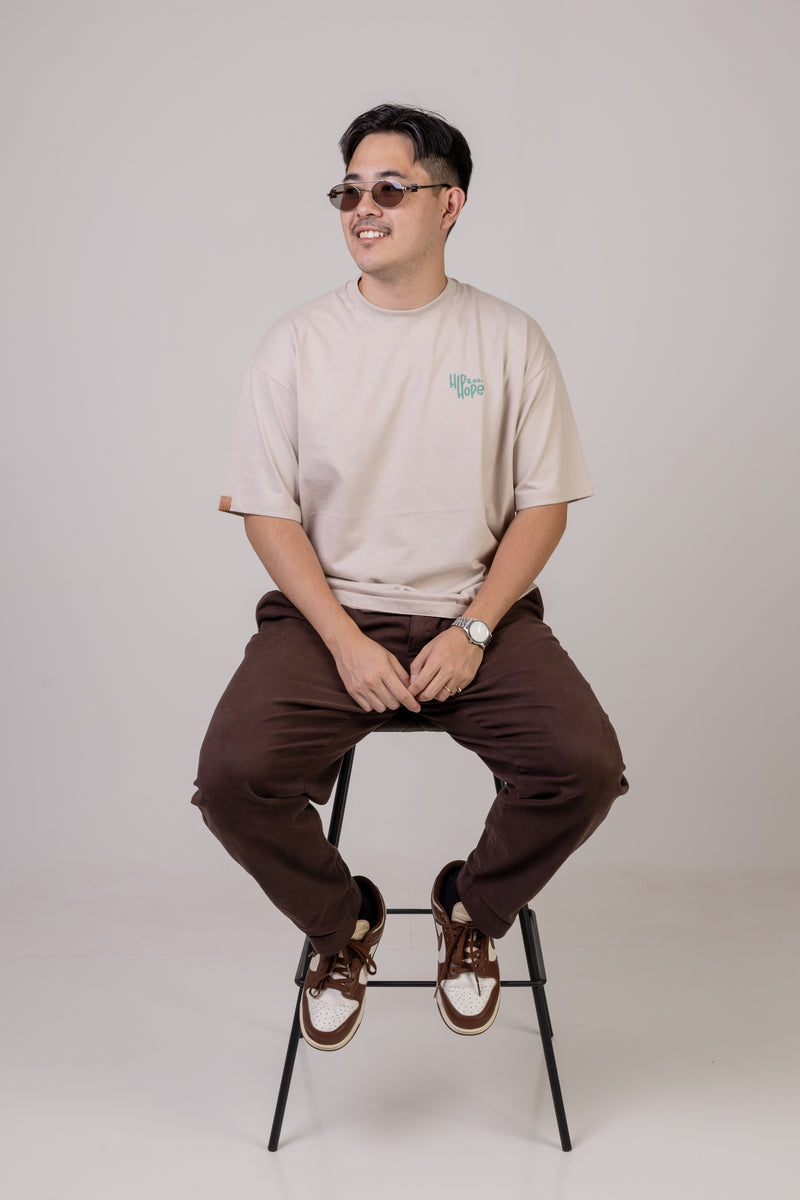 Camiseta "FIRE" Bege