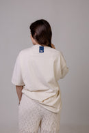 Camiseta Oversized "FISHER" Bege