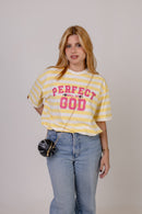 Camiseta Oversized "ROMANOS" Listra Amarela