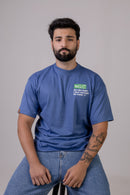 Camiseta Oversized "JESUS WON" Azul