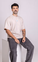 Camiseta Oversized "MARANATA" Cinza