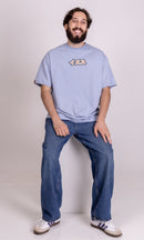 Camiseta Oversized "JESUS IN THE BOAT" Azul
