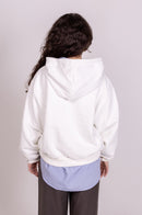 Moletom Cropped Oversized "HIP HOPE" Off White