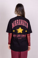 Camiseta Oversized "MARANATA" Preta
