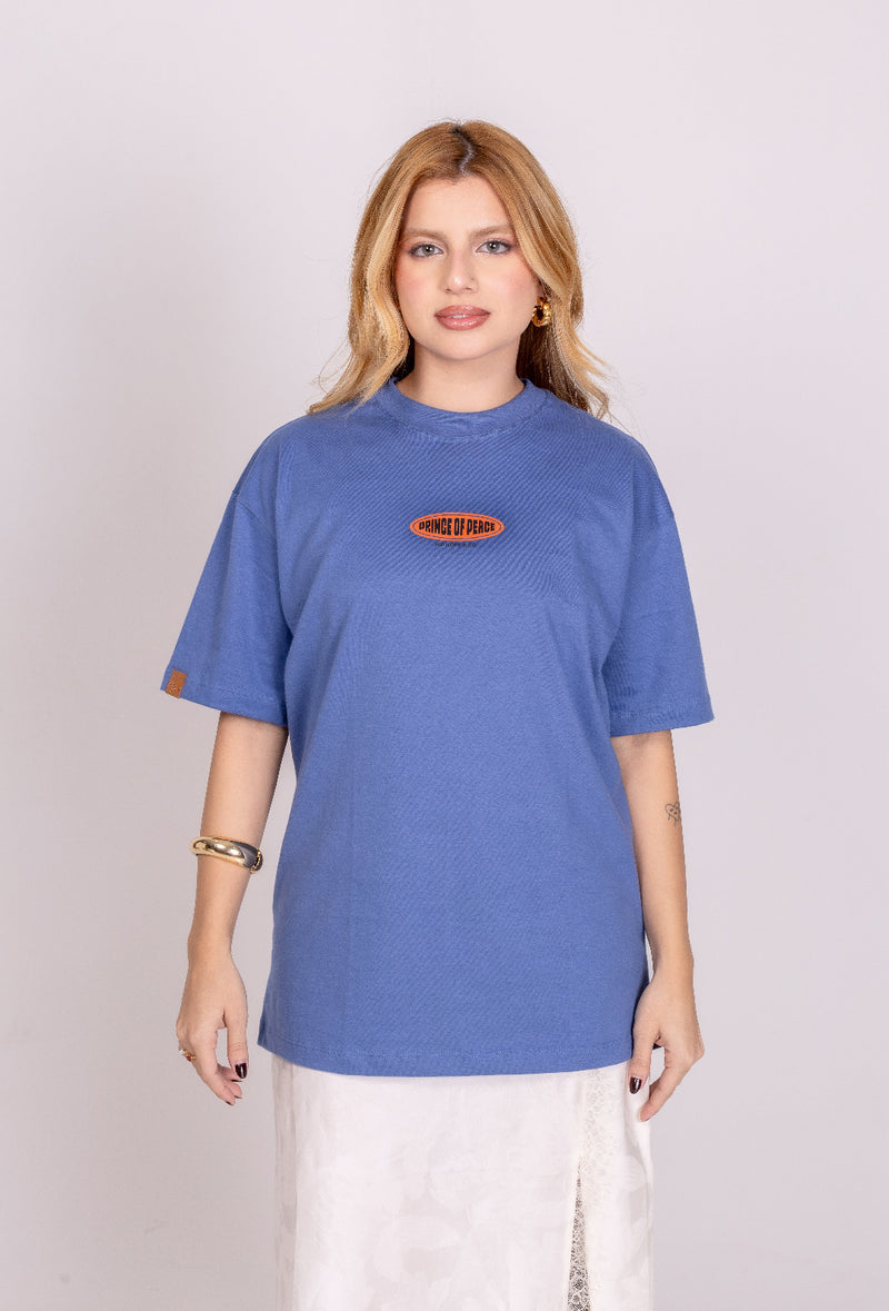 Camiseta Oversized "PRINCE OF PEACE" Azul