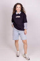 Camiseta Oversized "JESUS IN THE BOAT" Preta