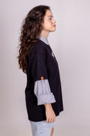 Camiseta Oversized "JESUS IN THE BOAT" Preta