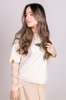Camiseta Oversized "PRINCE OF PEACE" Bege
