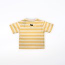 Camiseta Oversized Infantil JSUS AMARELA LISTRADA