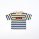 Camiseta Oversized Infantil JSUS AZUL LISTRADA