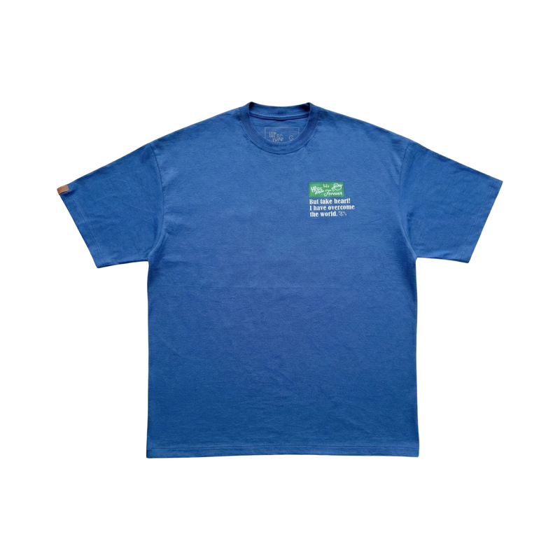 Camiseta Oversized "JESUS WON" Azul